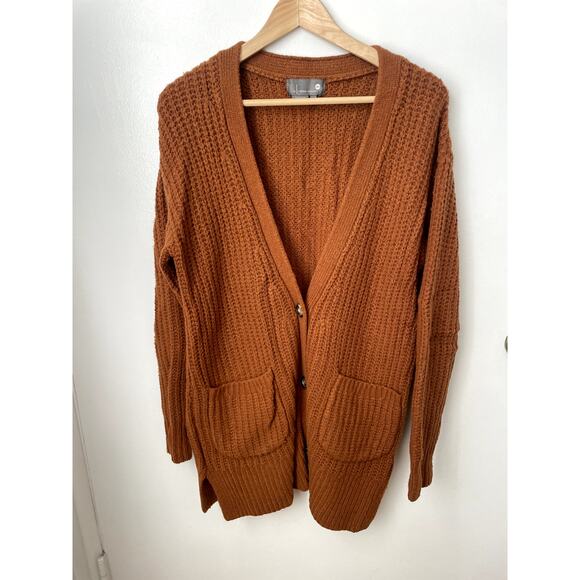 Anthropologie Ursa Oversized Rust Cardigan sz: XS - Picture 4 of 9